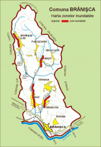 Harta yonelor inundabile